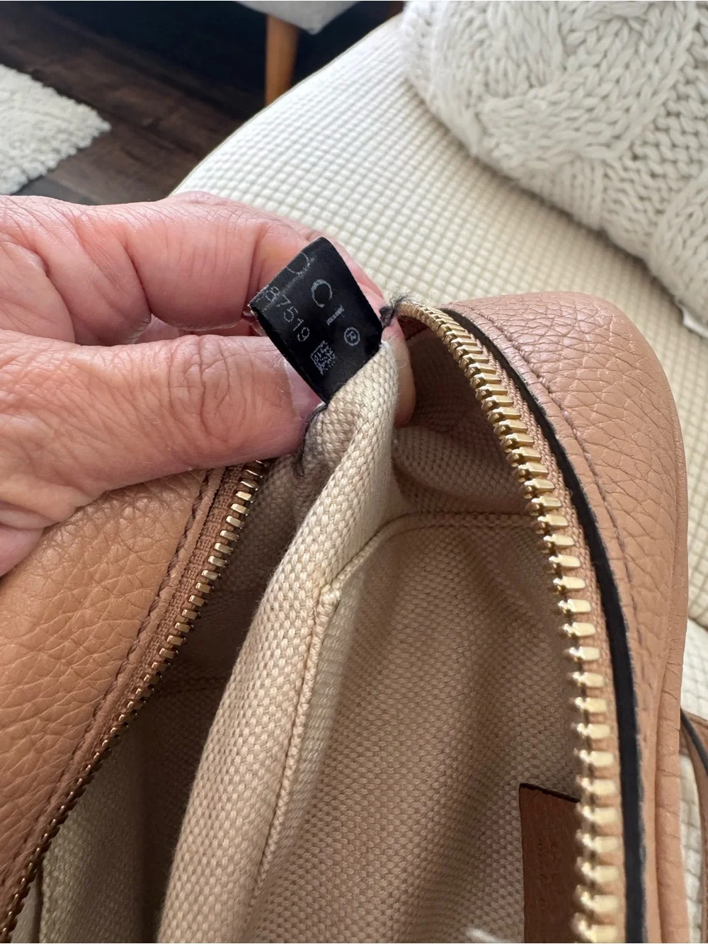 Gucci Brown Leather Crossbody Disco Bag with Tassel